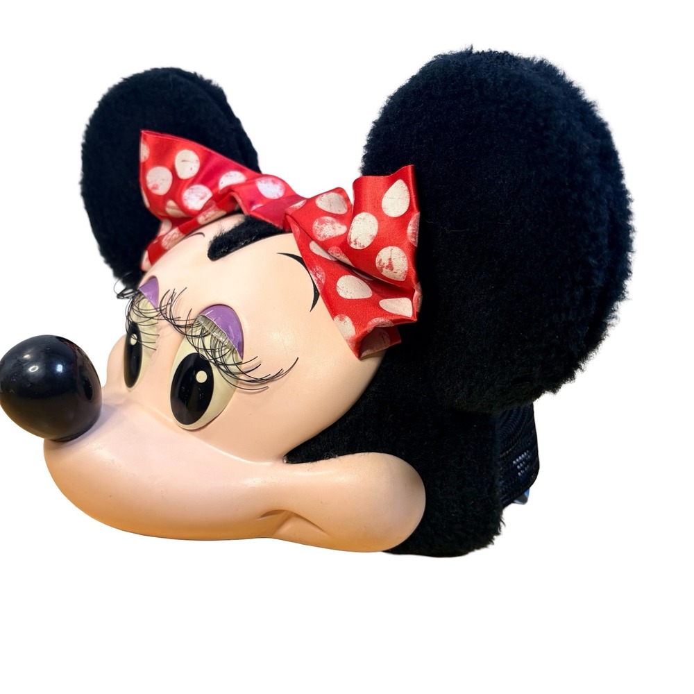 Vtg 1990s Disney‎ Minnie Mouse 3D Face Snapback Hat Mesh Trucker Made in USA Cap - Picture 2 of 12